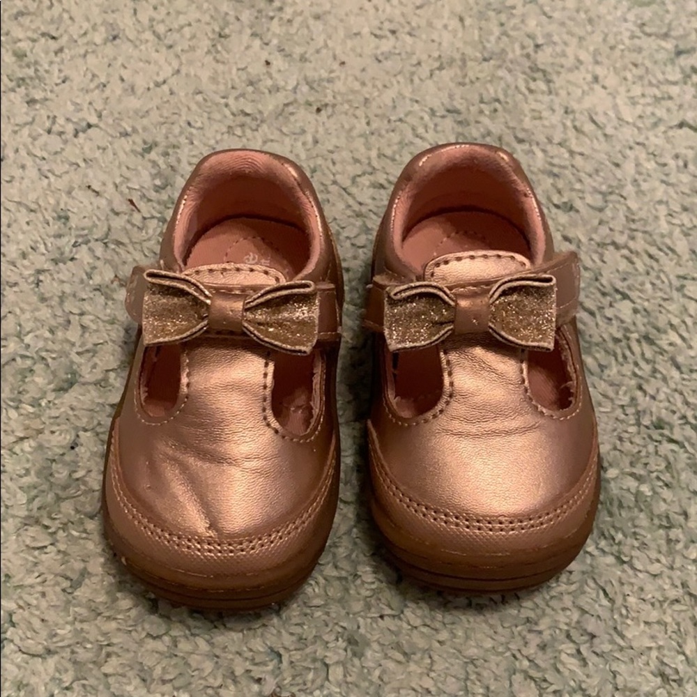 Stride rite Mary Janes rose gold